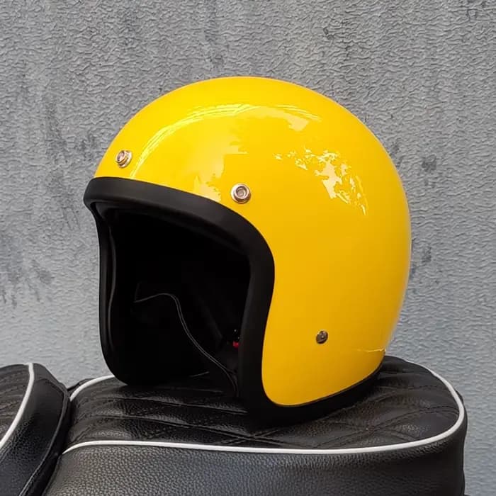 Casque de moto à face ouverte rétro