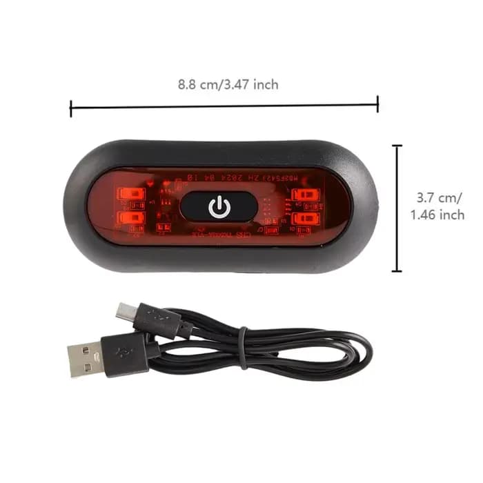Casque de moto à lumière LED iodée