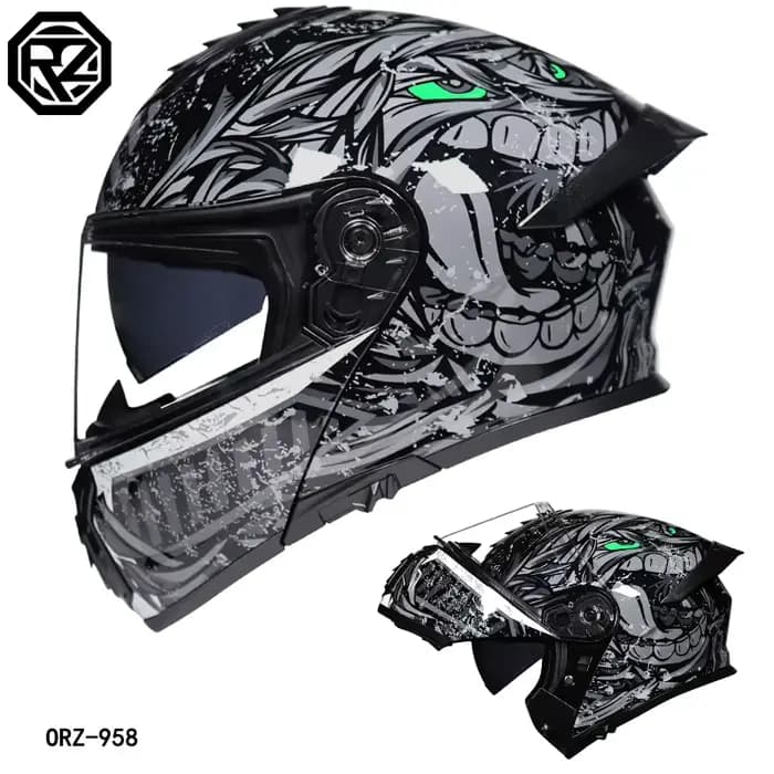 Casque de moto, casque à double objectif