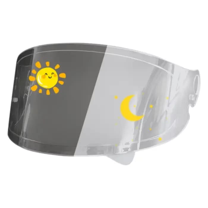 Casque de moto visière photochromique Anti-UV PC