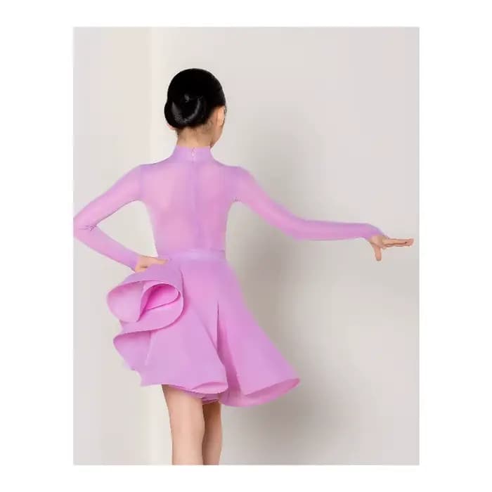Robe de danse latine personnalisée pour filles, Rumba, Chacha, Cowboy, Samba, Danse de combat, Performance, Compétition, Ensemble en velours DAS772