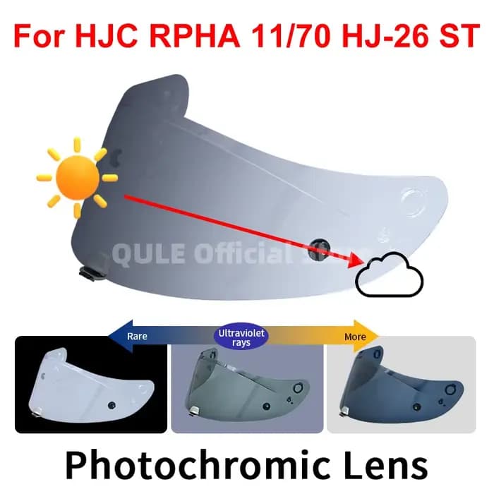 Visière photochromique pour HJC RPHA 11 PRO RPHA 70 ST HJ-26