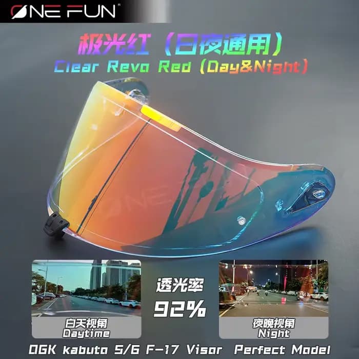 Visière photochromique pour casque de moto OGK Kabuto Aeroblade 5/6 F-17