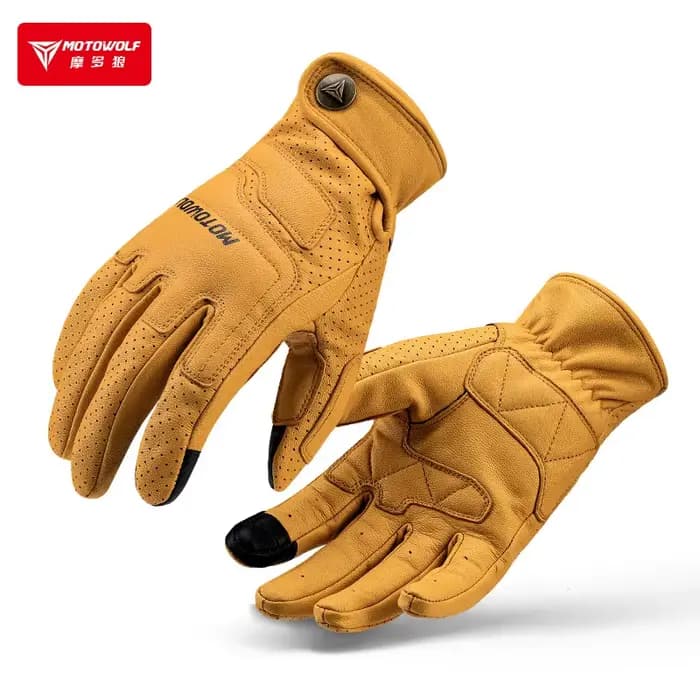 Gants de Moto en cuir pour hommes et femmes