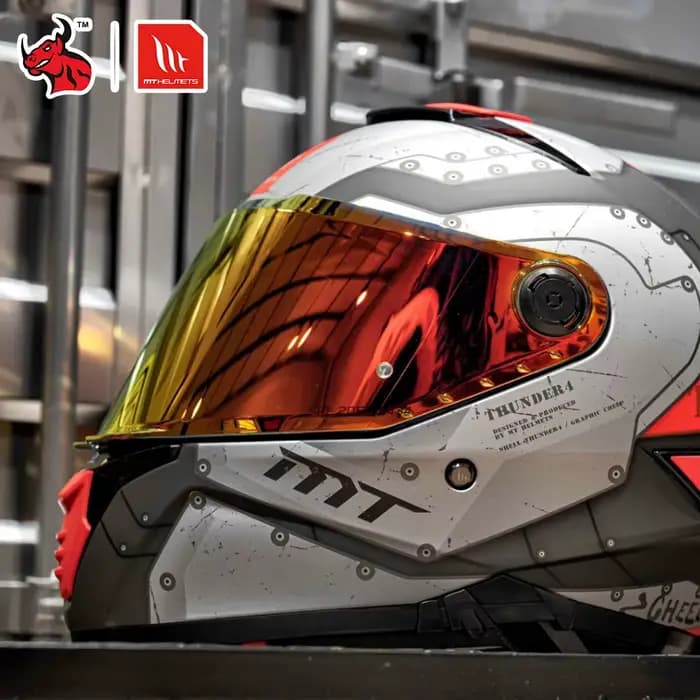 Casque de moto intégral avec visière transparente
