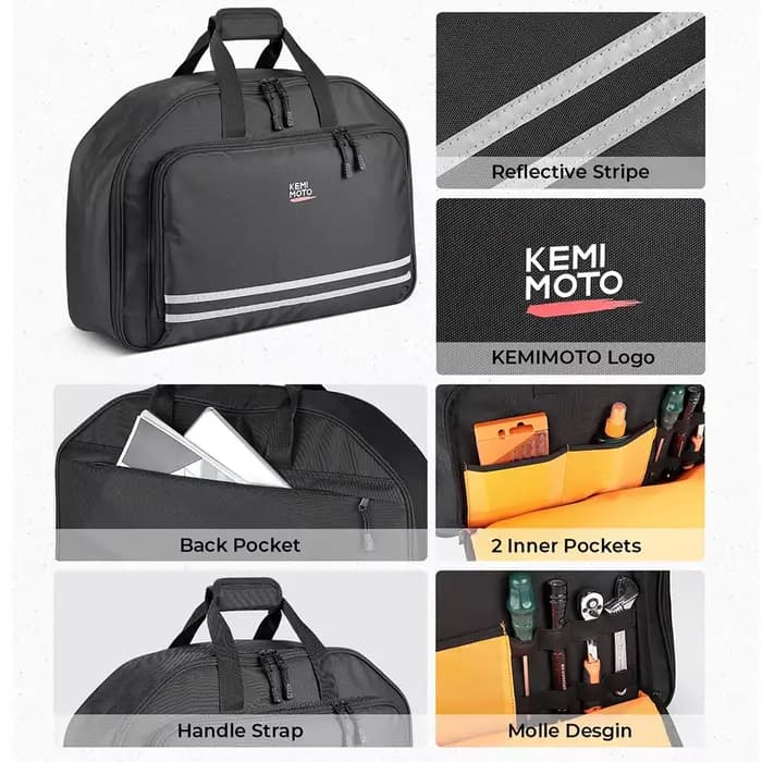 Sac de moto Tour Pack, sac de rangement de doublure