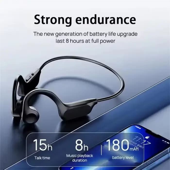 Écouteurs sans fil à Conduction osseuse, oreillettes de Sport, de natation, compatibles Bluetooth, mains libres, avec micro, pour la course à pied, X7