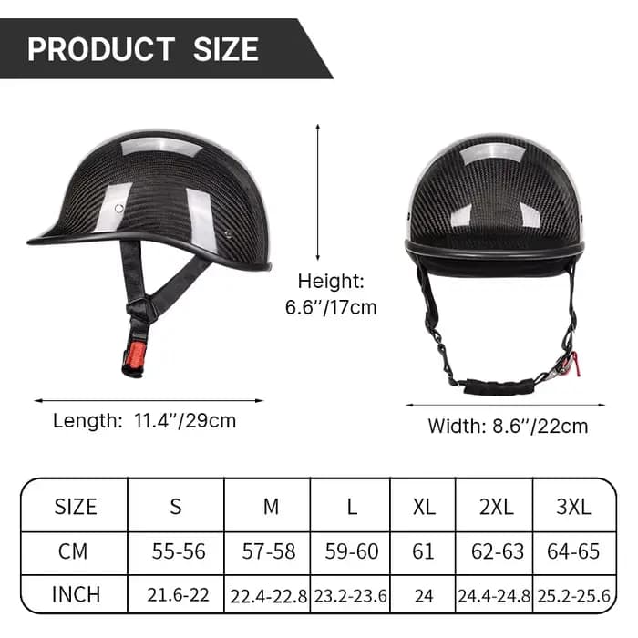 Casque de moto en Fiber de carbone noir