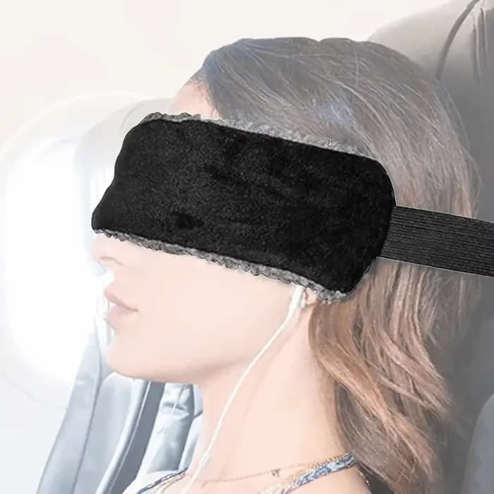 Essentiels de voyage : Masque de voyage ajustable, Sangle de soutien ergonomique multifonctionnelle pour la tête, Coussin de nuque souple et compact pour voitures