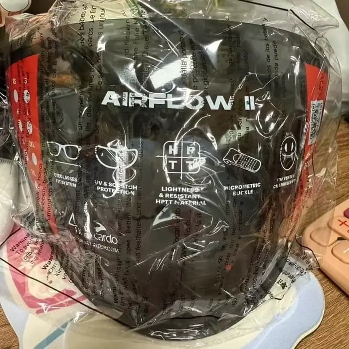 Visière noire d'origine pour casque moto demi-coque LS2 OF616 Airflow II