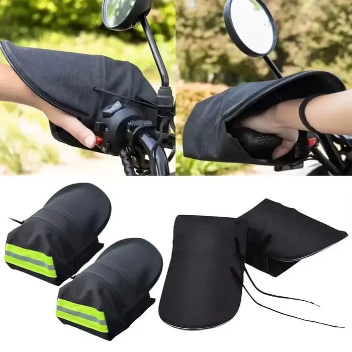 1 paire de gants de guidon de moto, protège-mains, couvre-guidon de moto
