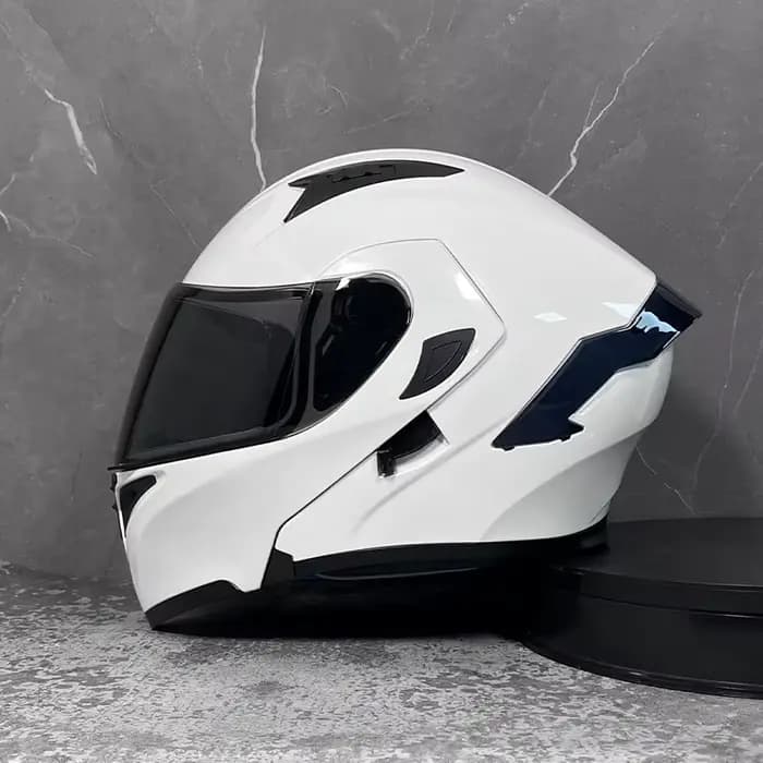 D'expériences de moto à double visière