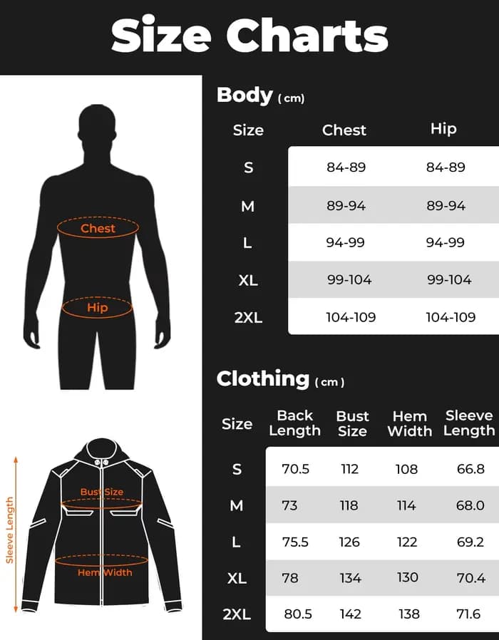 Veste chauffante pour moto pour hommes