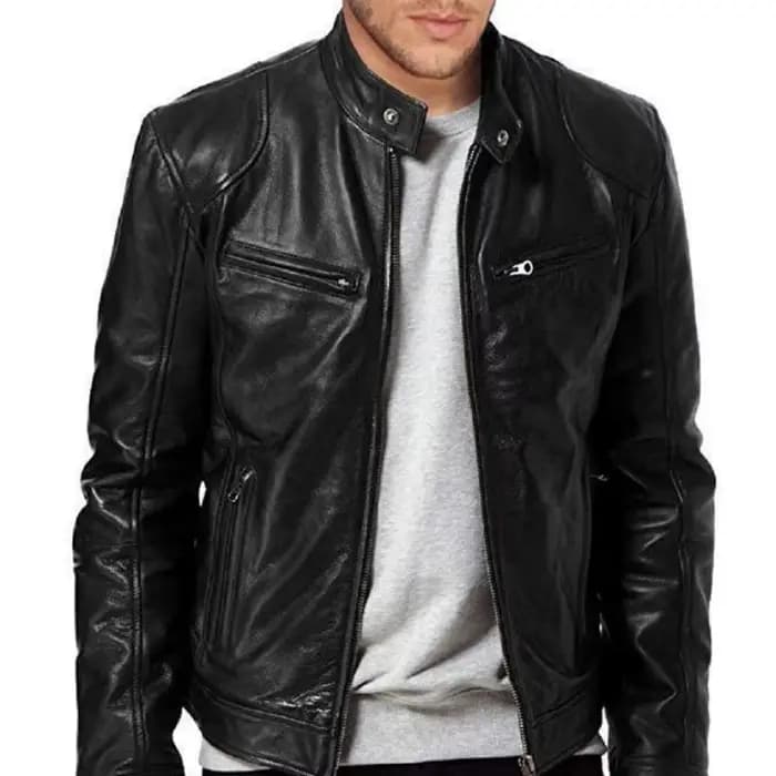Veste de Moto hommes en cuir PU