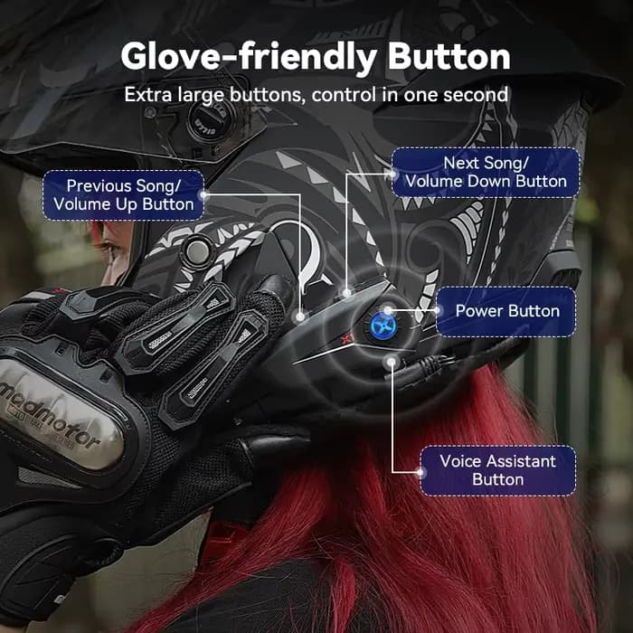 Casque de moto avec commandes vocales