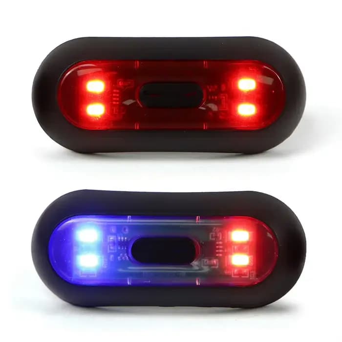 Lumière LED Rechargeable pour casque de moto