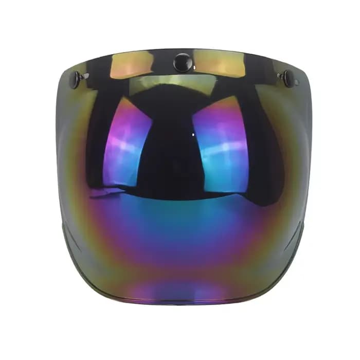 Casque de moto 3/4 ouvert avec visière bulle unisexe toutes saisons léger confortable coupe-vent rétro