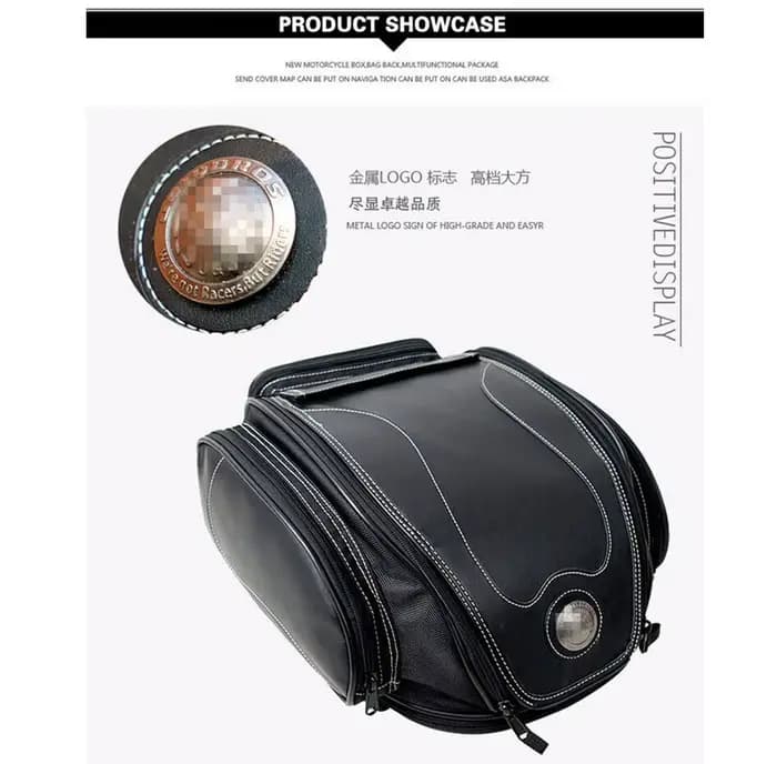 Sac de motard de voyage étanche en cuir PU pour moto