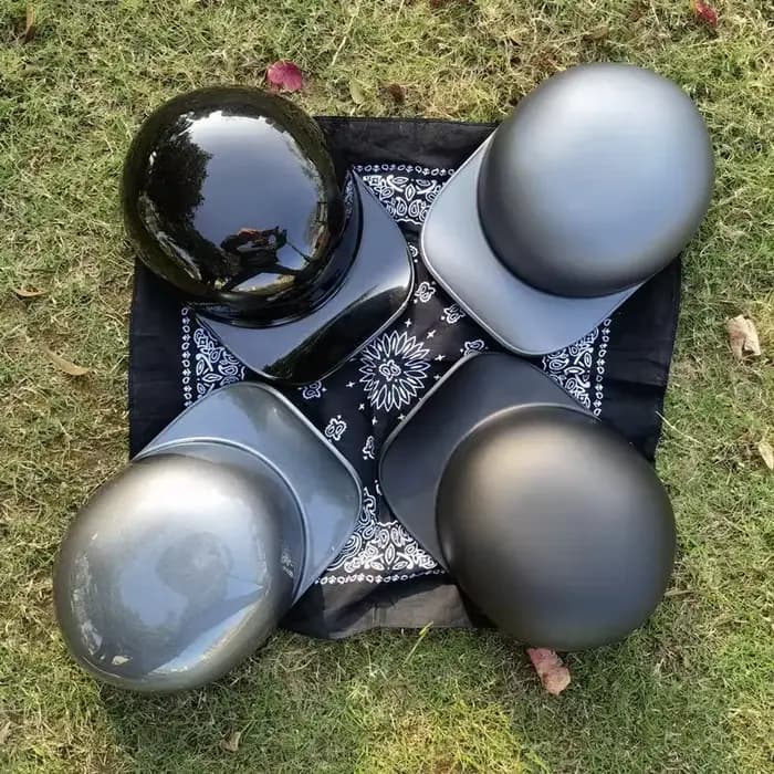 Casque de moto demi-coque rétro type bonnet