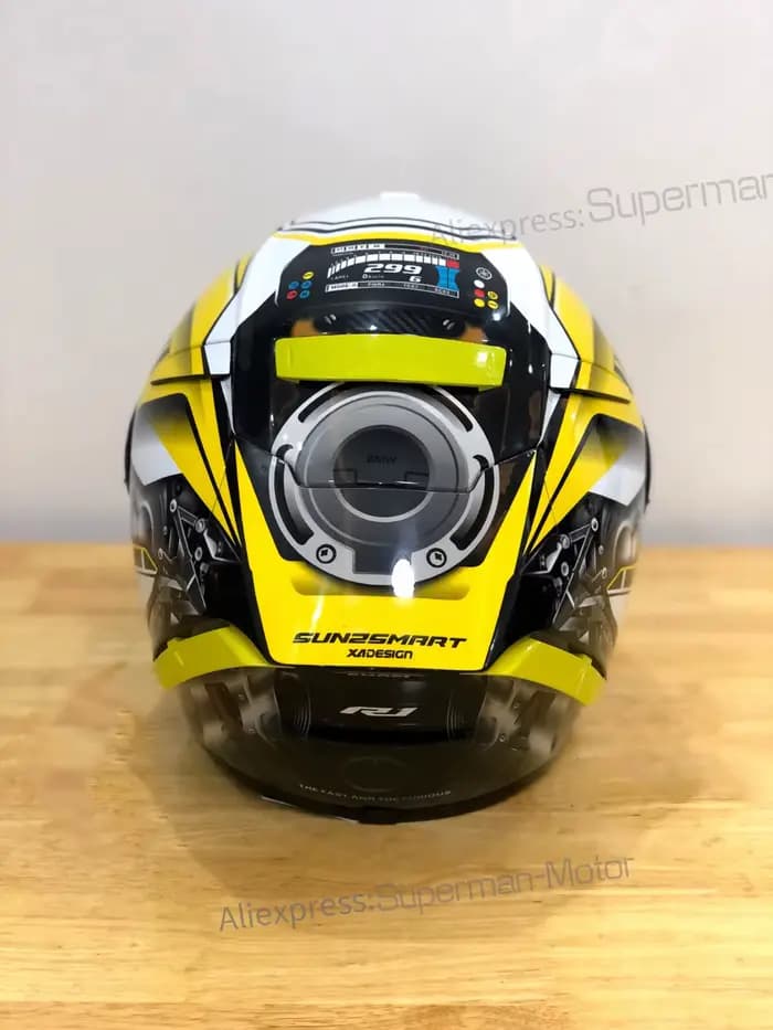 Casque De moto intégral X-14 X14 jaune HA RIM 1