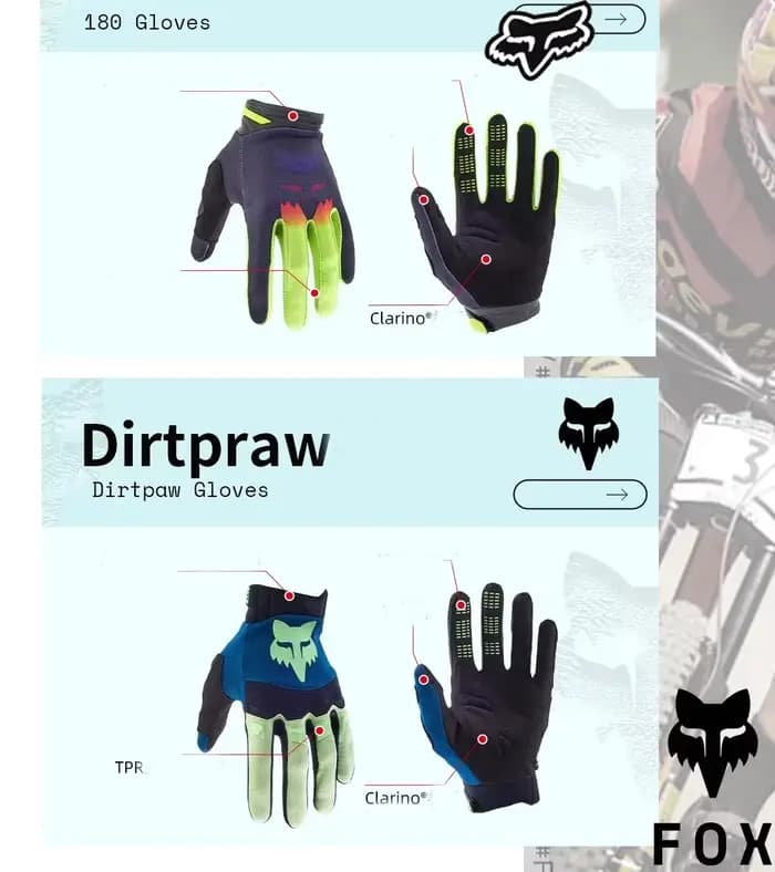 Fox head DIRTPAW gants de moto pour vélo ATV UTV DH tout-terrain MotoCross
