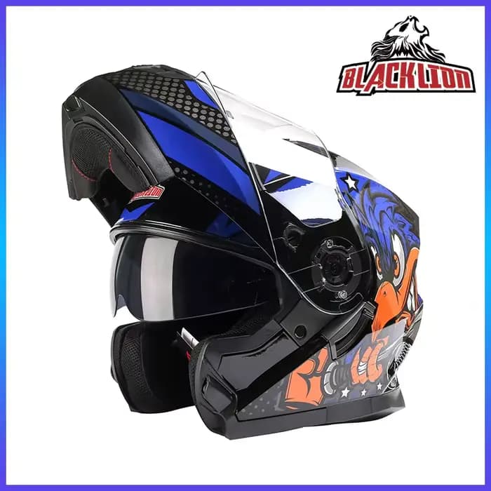 Casque de moto à double lentille