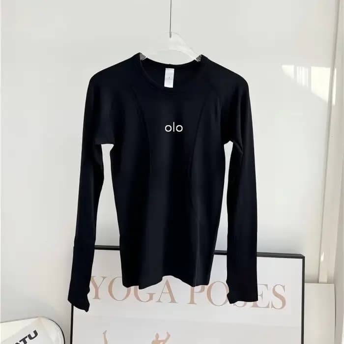 Haut de yoga pour femmes, vêtement de sport ajusté à manches longues, coupe slim, pour l'entraînement, la course à pied, t-shirt de sport respirant
