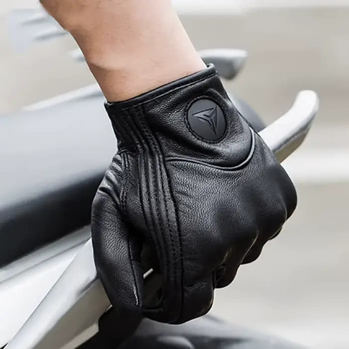 Gants de moto en cuir véritable pour BMW et HONDA