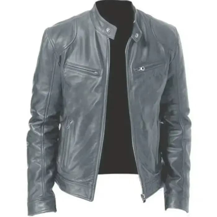 Veste de moto en cuir pour hommes
