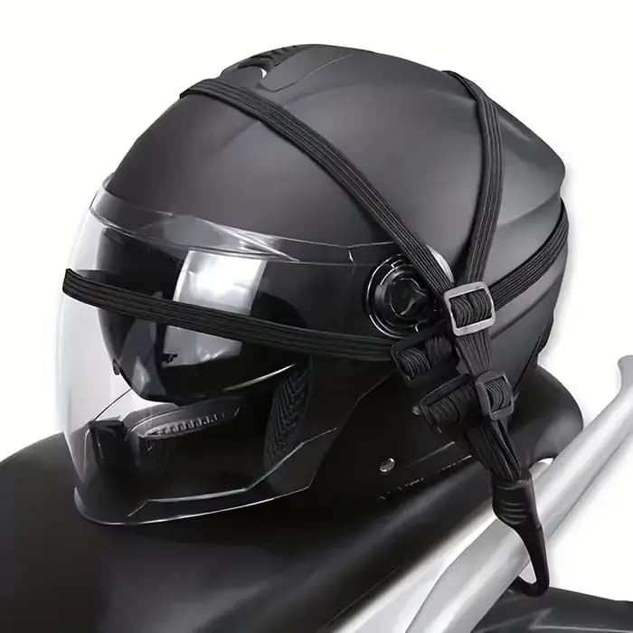 1 pièce - Sacoche élastique pour moto avec crochet de sécurité - Polyvalente pour le transport de casque et équipement en maille - Durable et élégante pour les trajets quotidiens