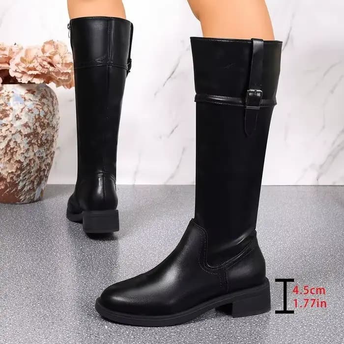 Bottes de mode montantes à ceinture pour femme