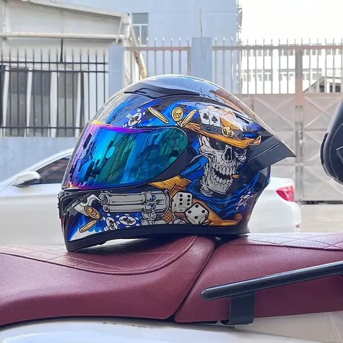 Casque intégral de moto classique Four Seans