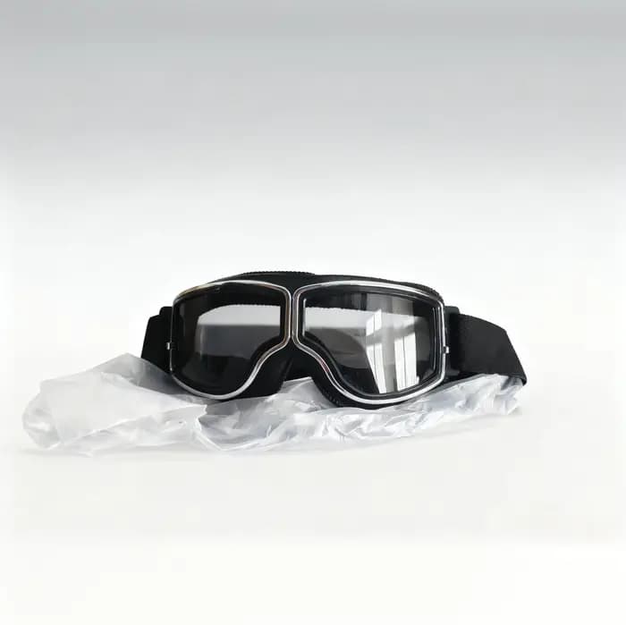 1 paire de lunettes de moto rétro en cuir