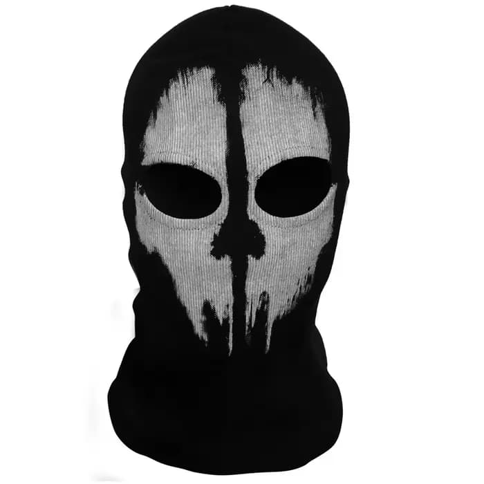 Masque de crâne fantôme en coton unisexe