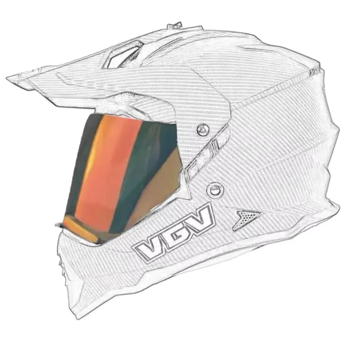 Objectif de casque de rallye Original VGV 902