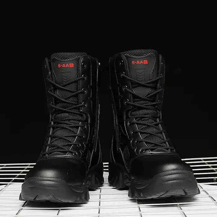 Bottes de moto décontractées en cuir pour hommes
