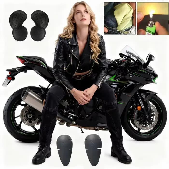 Jeans de moto pour femmes d'été avec ventilation en maille, pantalon de motocross respirant
