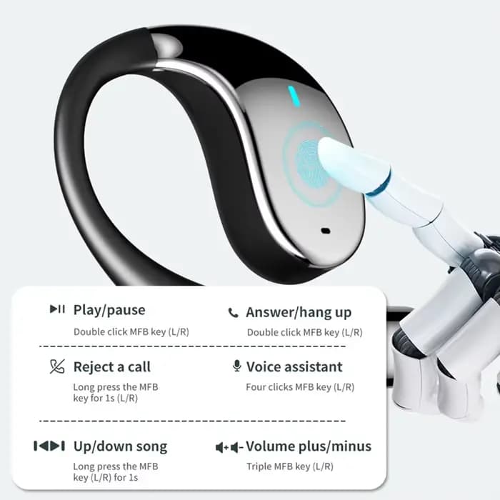 Casque de traduction intelligent AI, casque sans fil Bluetooth sport, réduction de bruit, traducteur en temps réel 144 langues, écouteurs