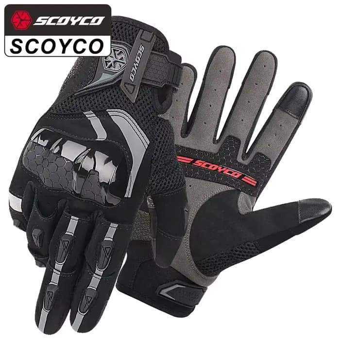 SCOYCO gants de moto hommes femmes été respirant doigt complet