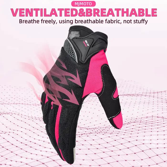 Gants de Moto rose pour femmes