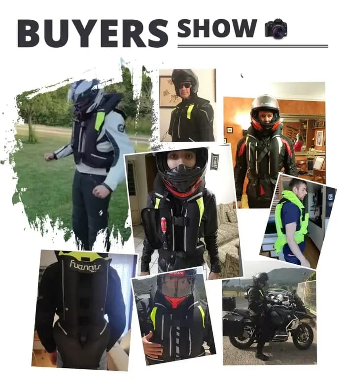 Vêtements de moto avec airbag
