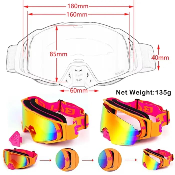 Lunettes de motocross photochromiques