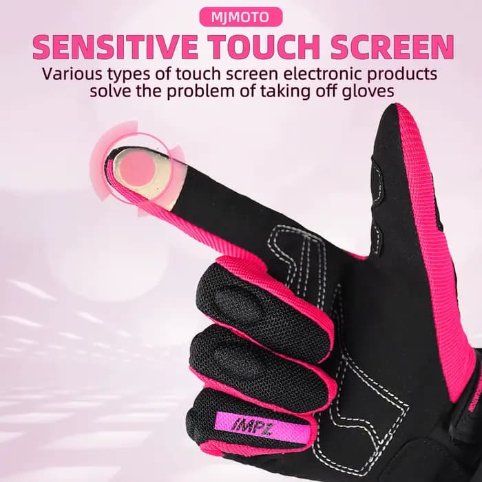 Gants de Moto rose pour femmes
