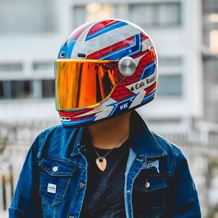 FASEED Dernier modèle de casque intégral rétro pour moto