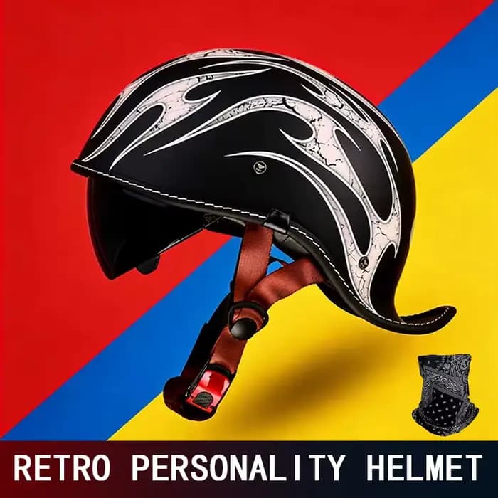 Casque de moto rétro pour femme