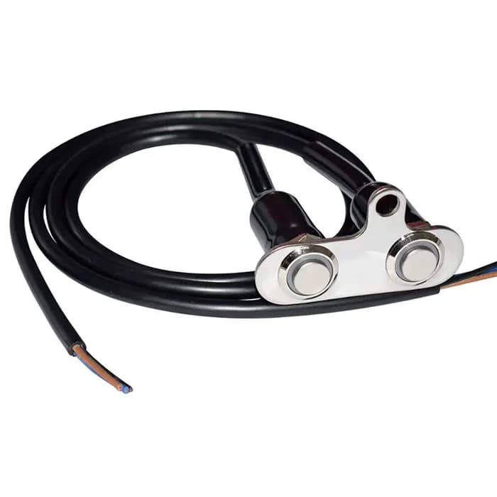 Interrupteur LED pour moto à Double tête en acier inoxydable