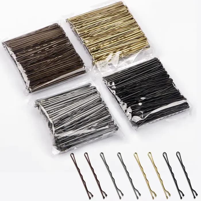 Épingles à cheveux pour femmes, 4 couleurs, 5cm, 50 pièces, pinces à cheveux bouclées, accessoires de coiffure