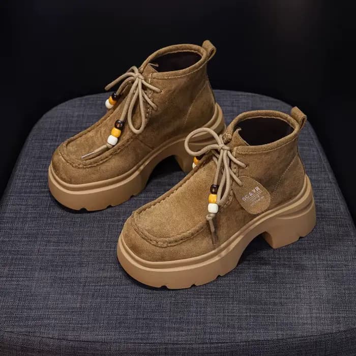 Bottes à semelles épaisses pour femmes de petite taille, nouvelle mode d'automne, polyvalentes, confortables, sportives, bottes courtes décontractées
