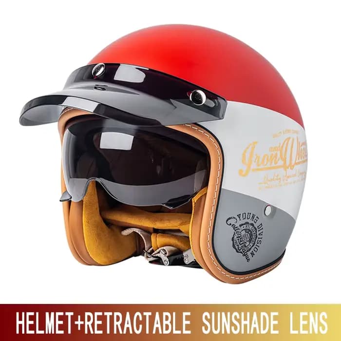 Nouveau casque de moto de croisière rétro pour hommes et femmes