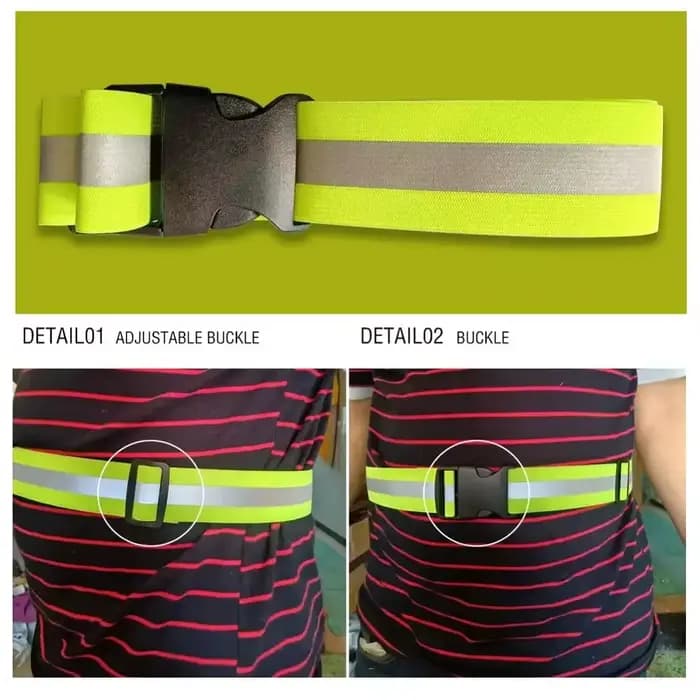Ceinture réfléchissante de sécurité élastique réglable